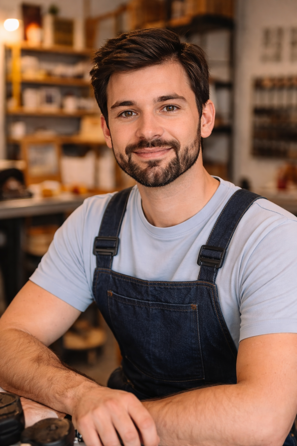 Prestador de serviços utilizando maquininha de cartão para clientes